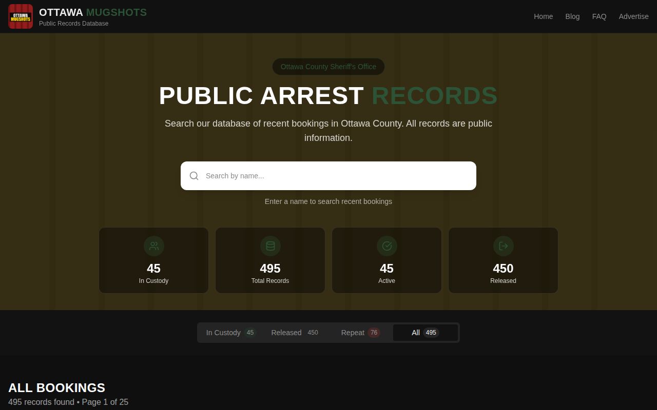 Ottawa Mugs third-party homepage branding and category context